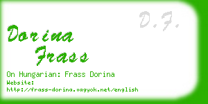 dorina frass business card